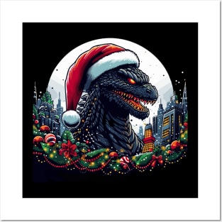 Godzilla - xmas Posters and Art